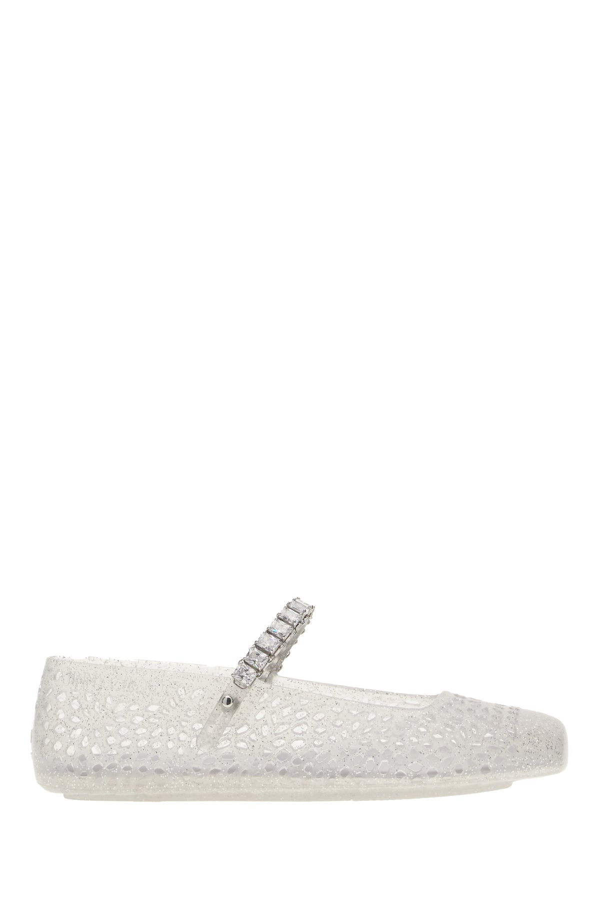 Jimmy Choo Ballerine Jelly in gomma bianca