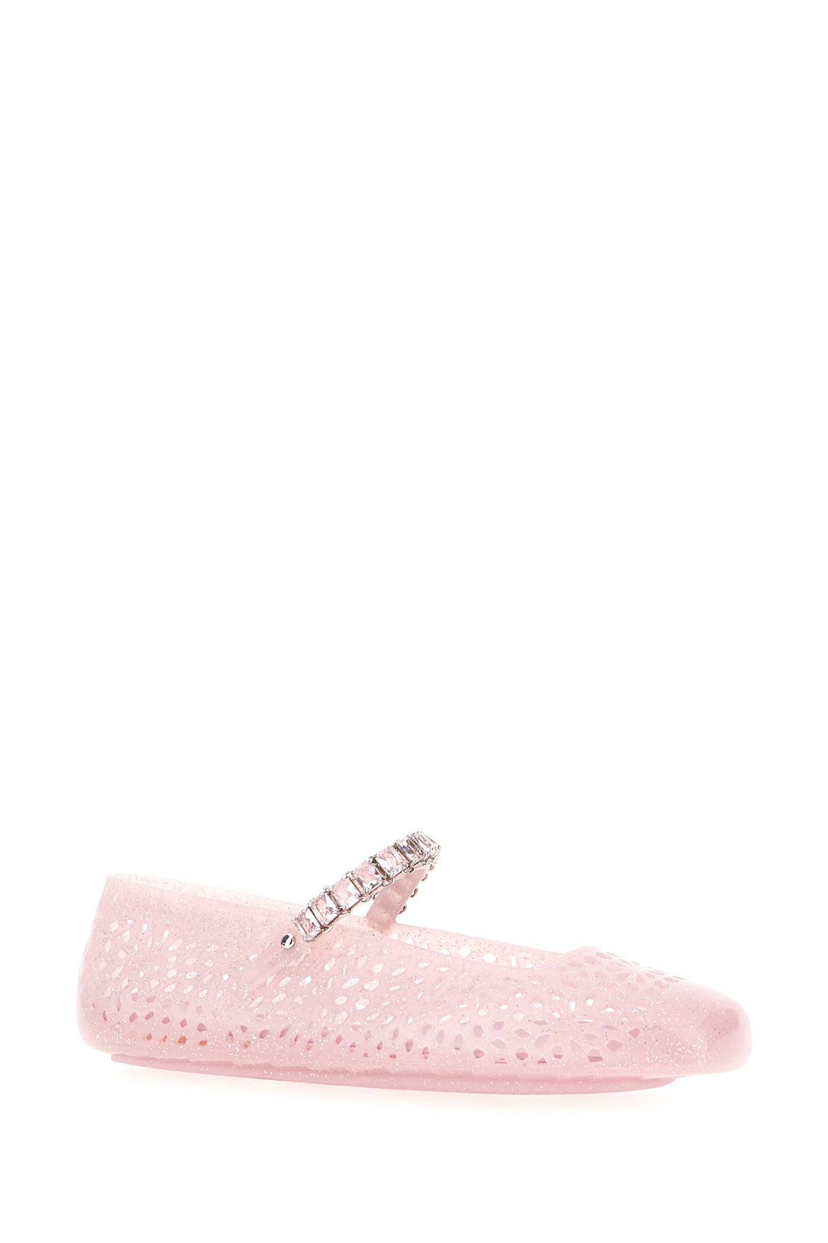 Jimmy Choo Ballerine Jelly in gomma rosa, view 2