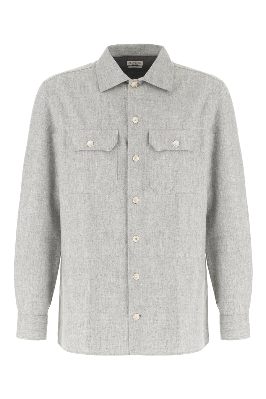Brunello Cucinelli Camicia in lana grigia