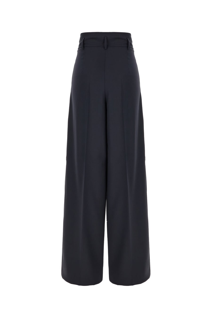 Max Mara Studio Pantalone in lana blu navy, view 2