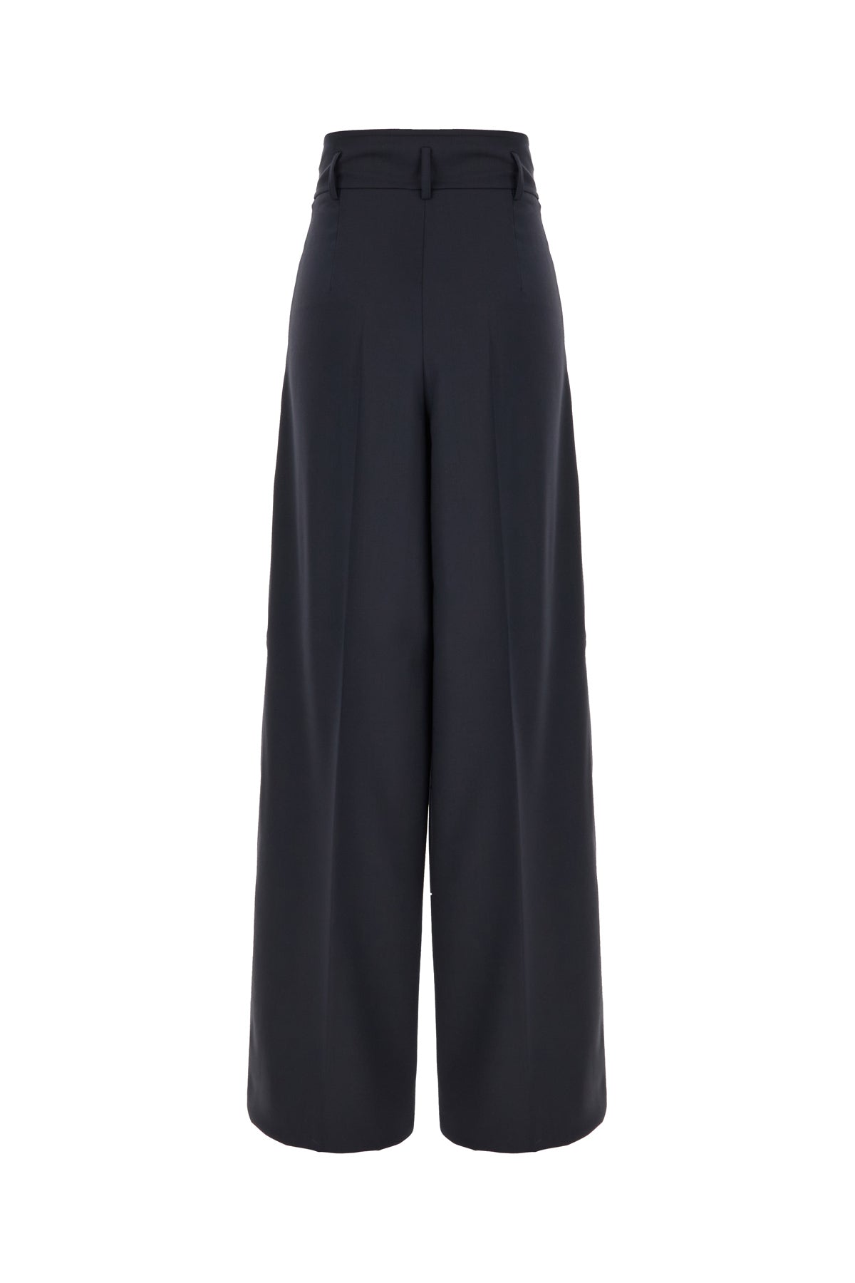 Max Mara Studio Pantalone in lana blu navy, view 2