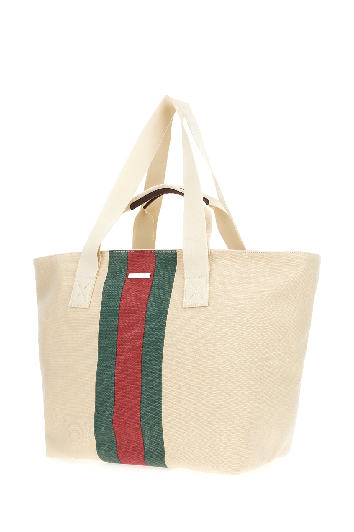 Gucci Borsa shopping Positano in tela avorio, view 2