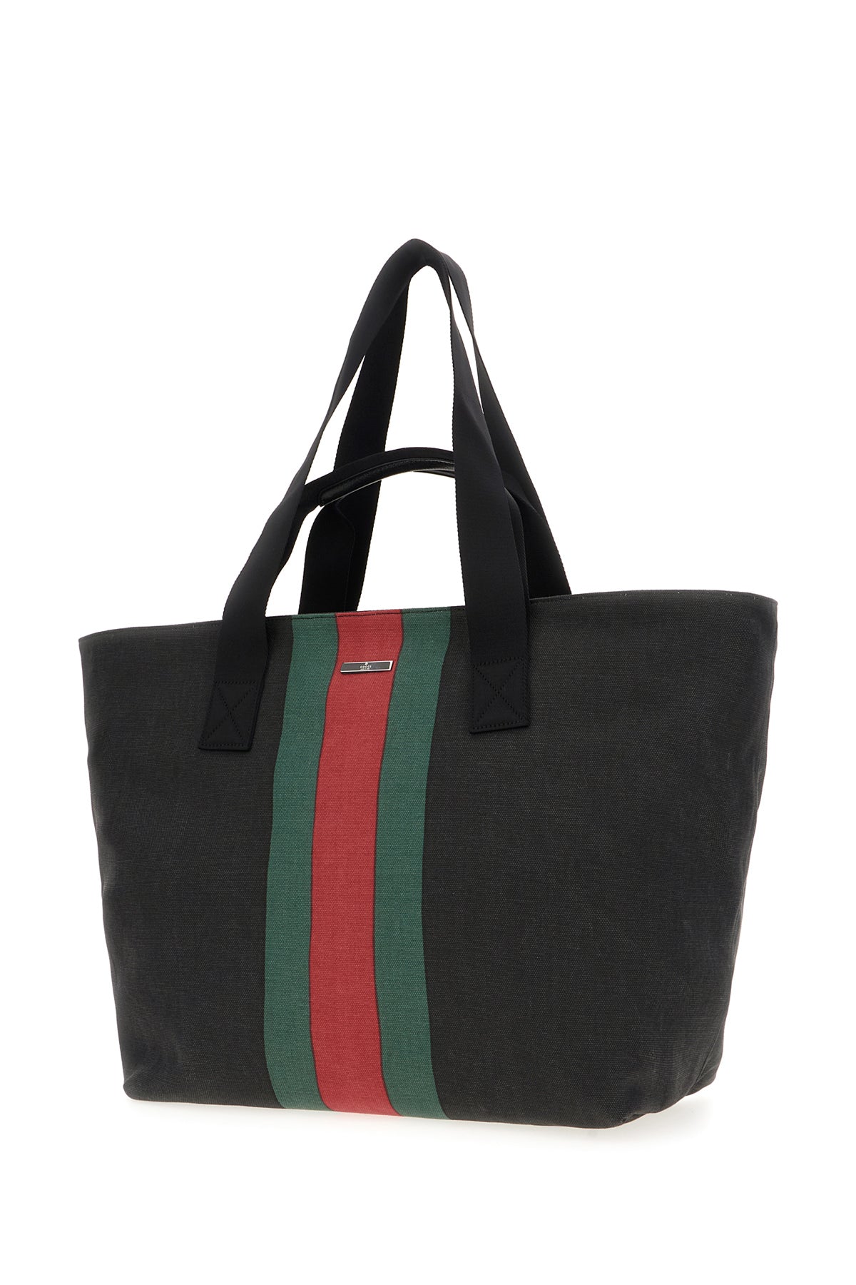 Gucci Borsa shopping Positano in tela nera, view 2
