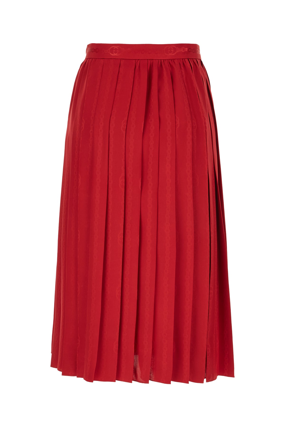 Gucci Gonna in twill rosso, view 2