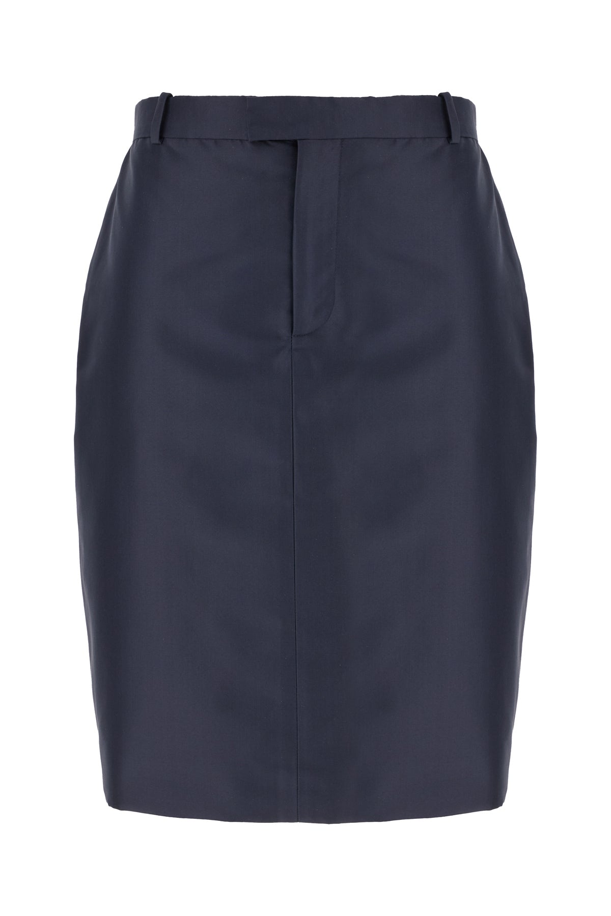 Gucci Gonna in seta blu navy