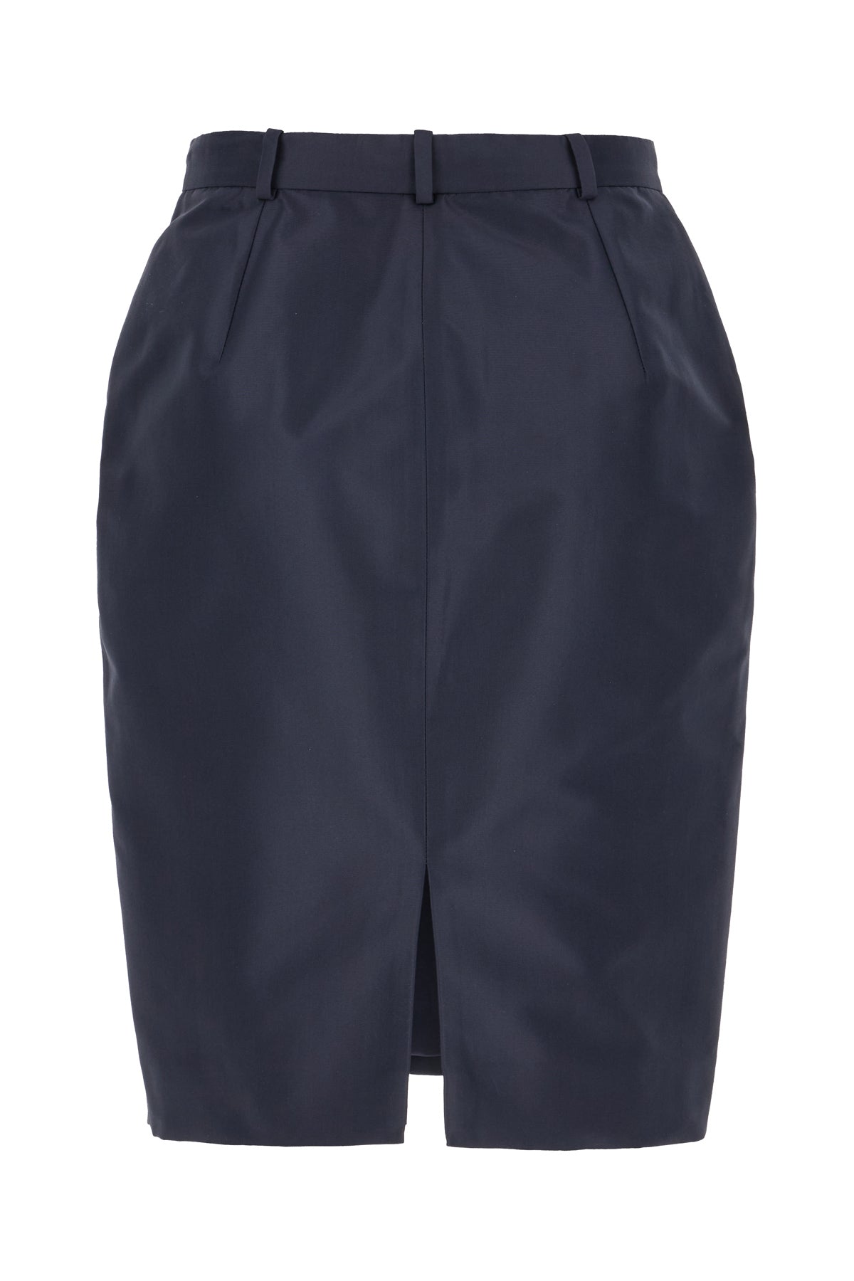 Gucci Gonna in seta blu navy, view 2