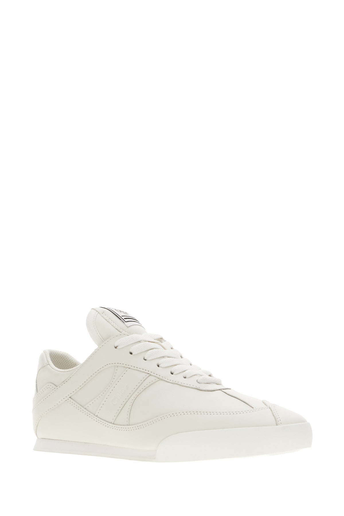 Chloé Sneakers Kick in pelle bianca, view 2