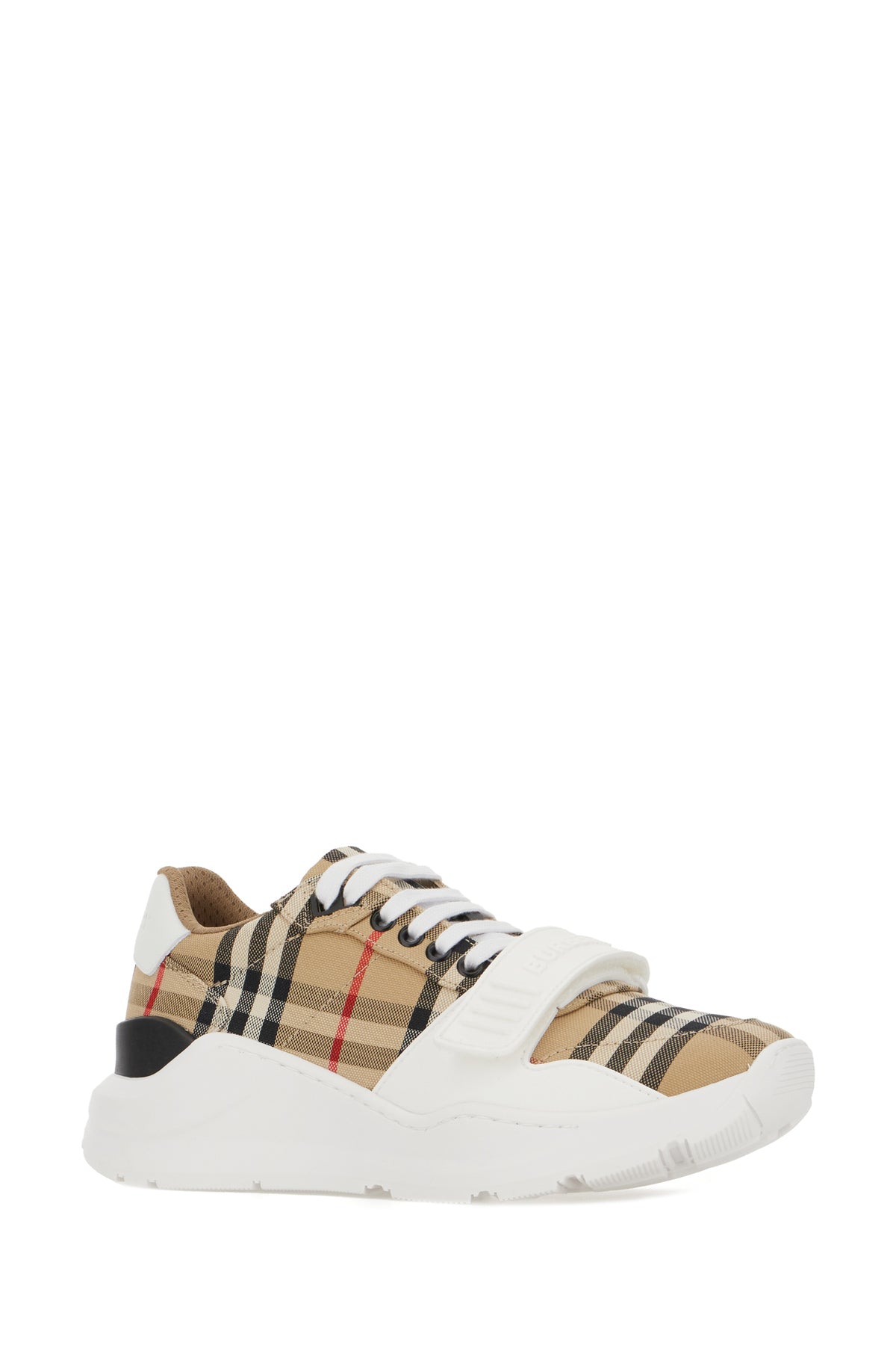 Burberry Sneakers multicolor in pelle e tessuto, view 2