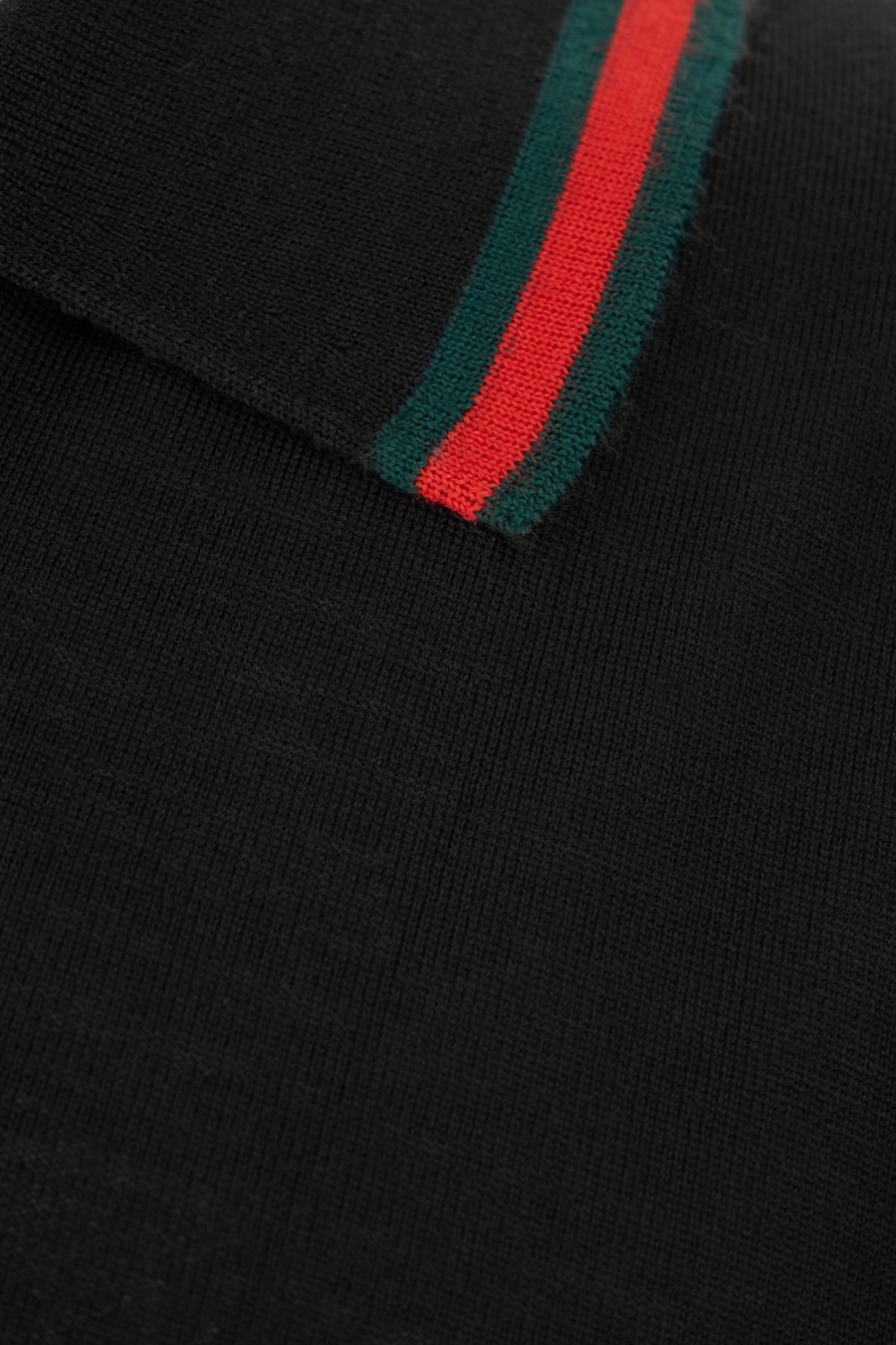 Gucci Polo in piquet nero, view 3