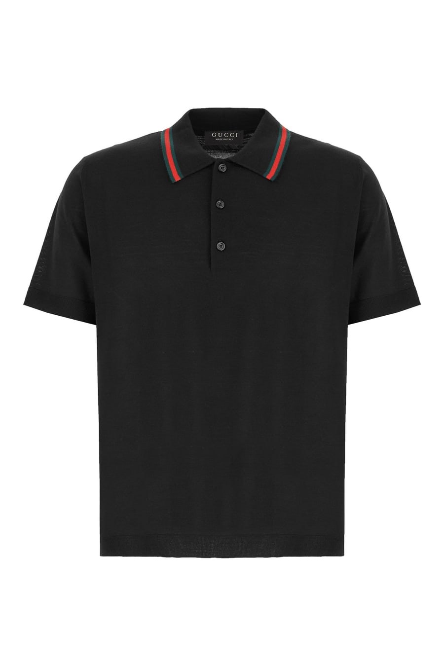 Gucci Polo in piquet nero, view 4