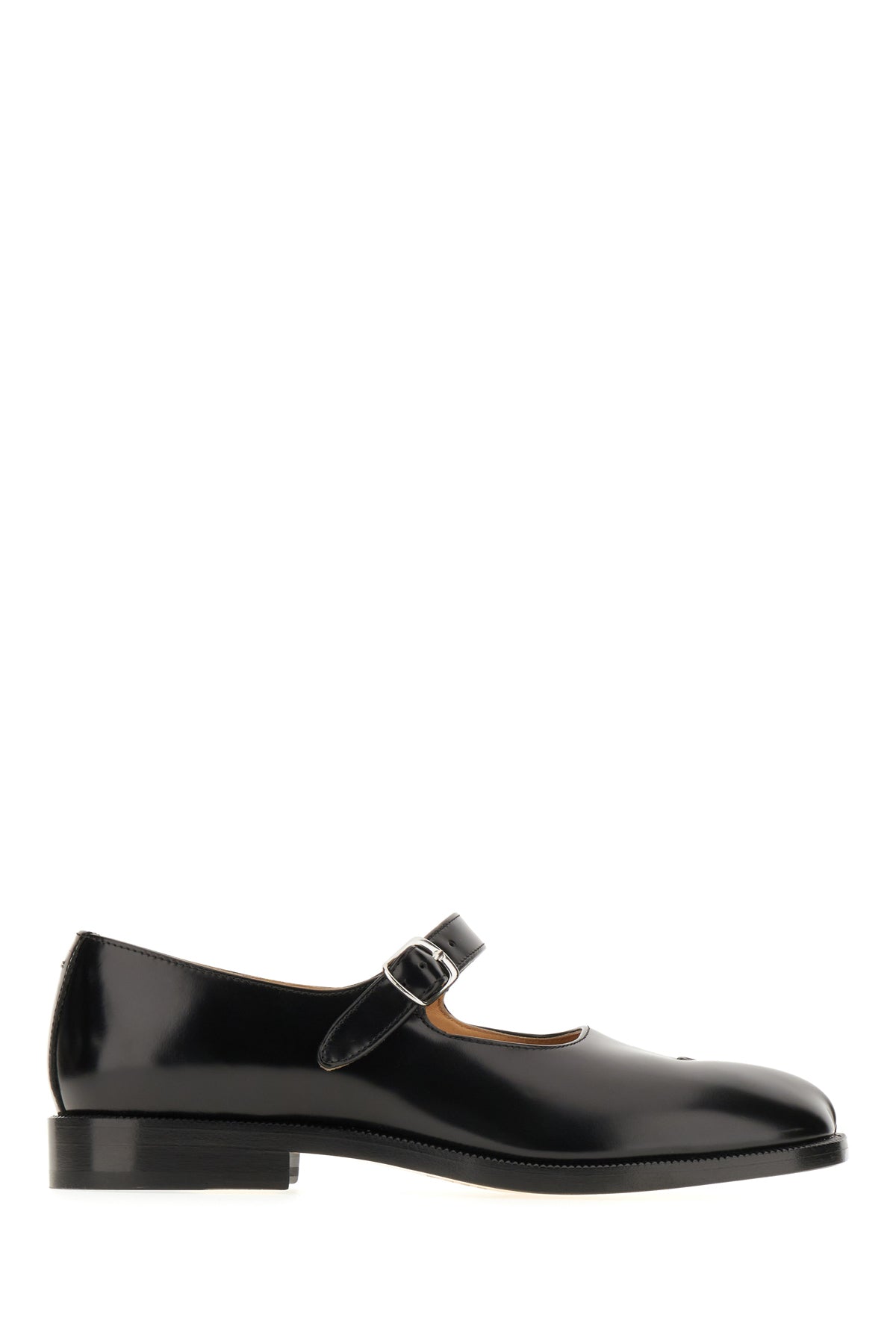 Maison Margiela Ballerine Mary Jane Tabi in nappa nera