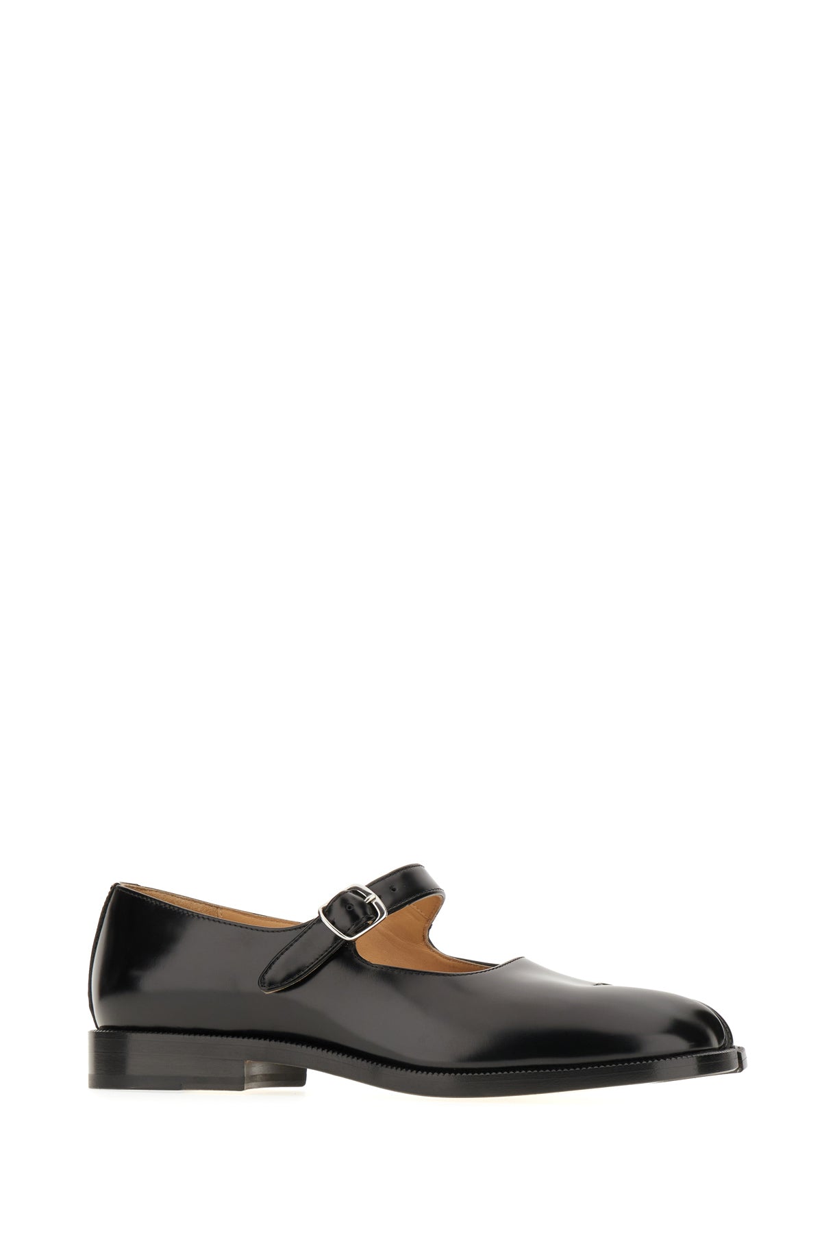 Maison Margiela Ballerine Mary Jane Tabi in nappa nera, view 2