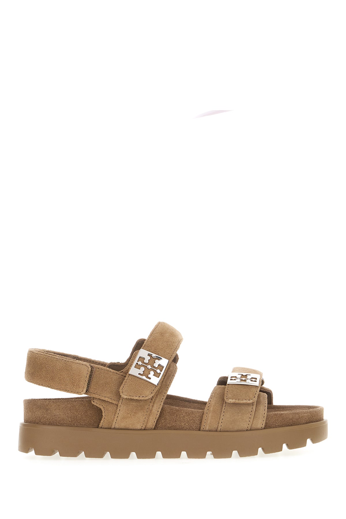 Tory Burch Sandali Mellow in pelle scamosciata cappuccino