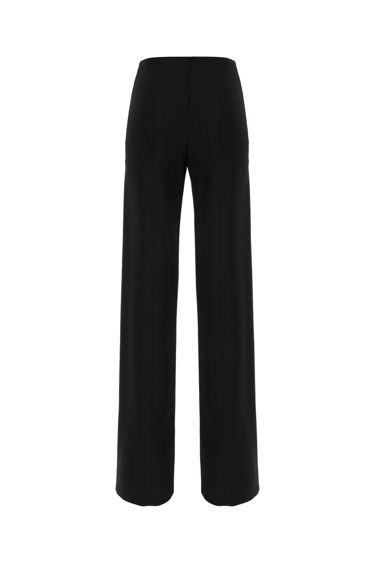 Gucci Pantalone dalla gamba ampia in misto lana stretch nera, view 2