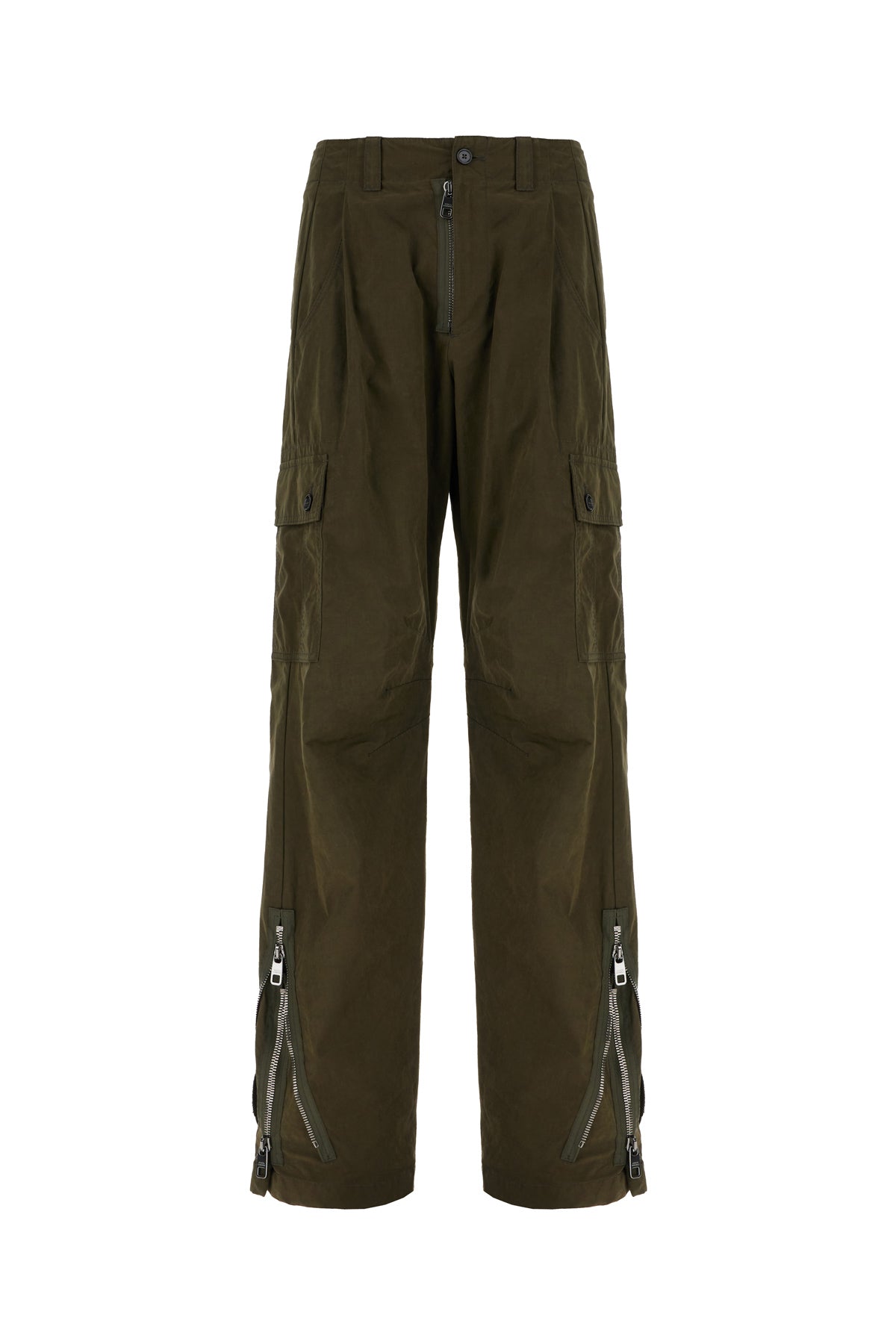 Dolce & Gabbana Pantalone in misto cotone verde scuro