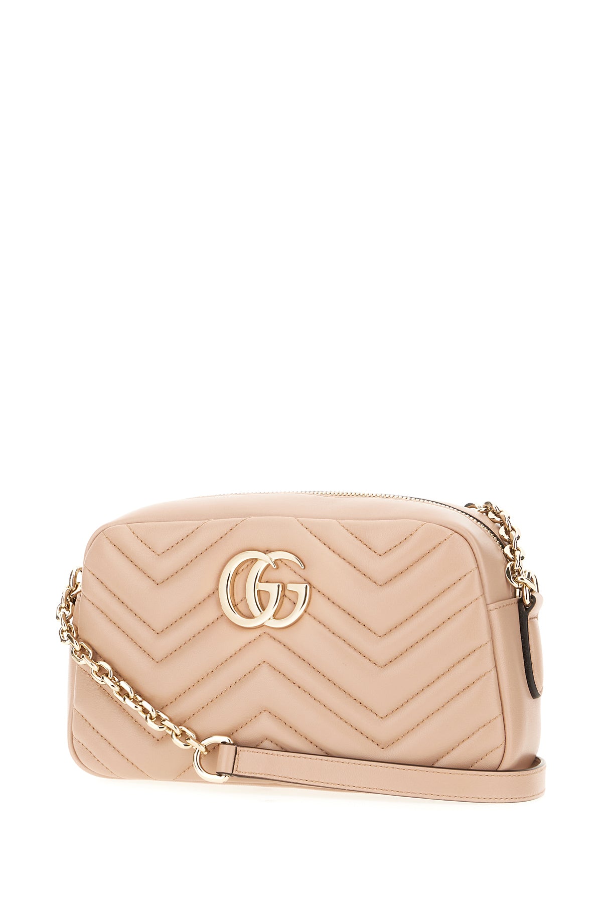 Gucci Borsa a tracolla GG Marmont in nappa rosa cipria, view 2