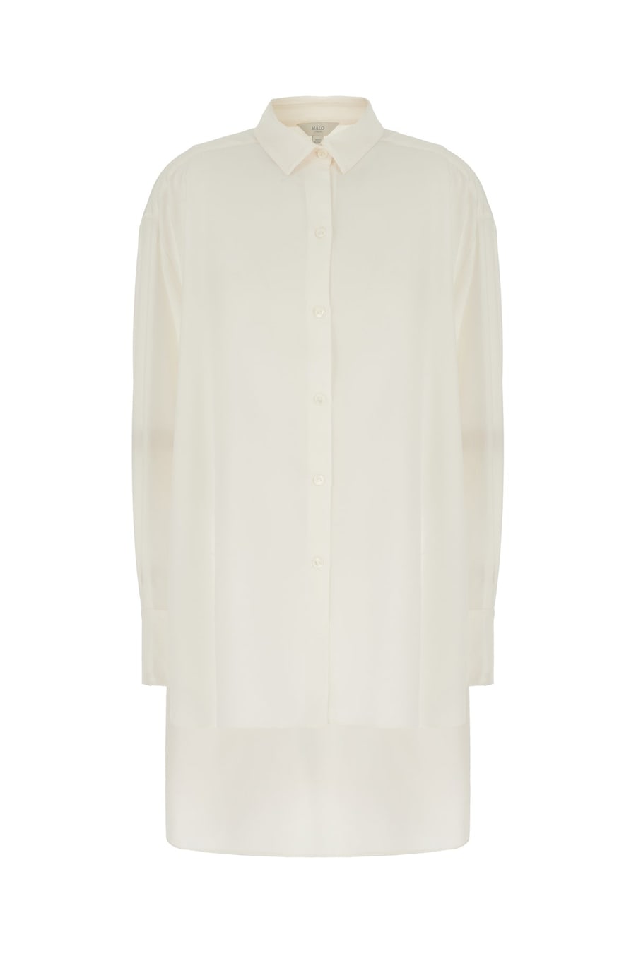 MALO Camicia in seta bianca