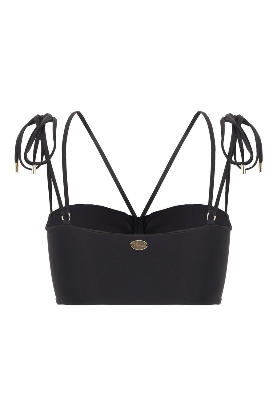 ANAMI Top bikini in nylon stretch nero, view 2