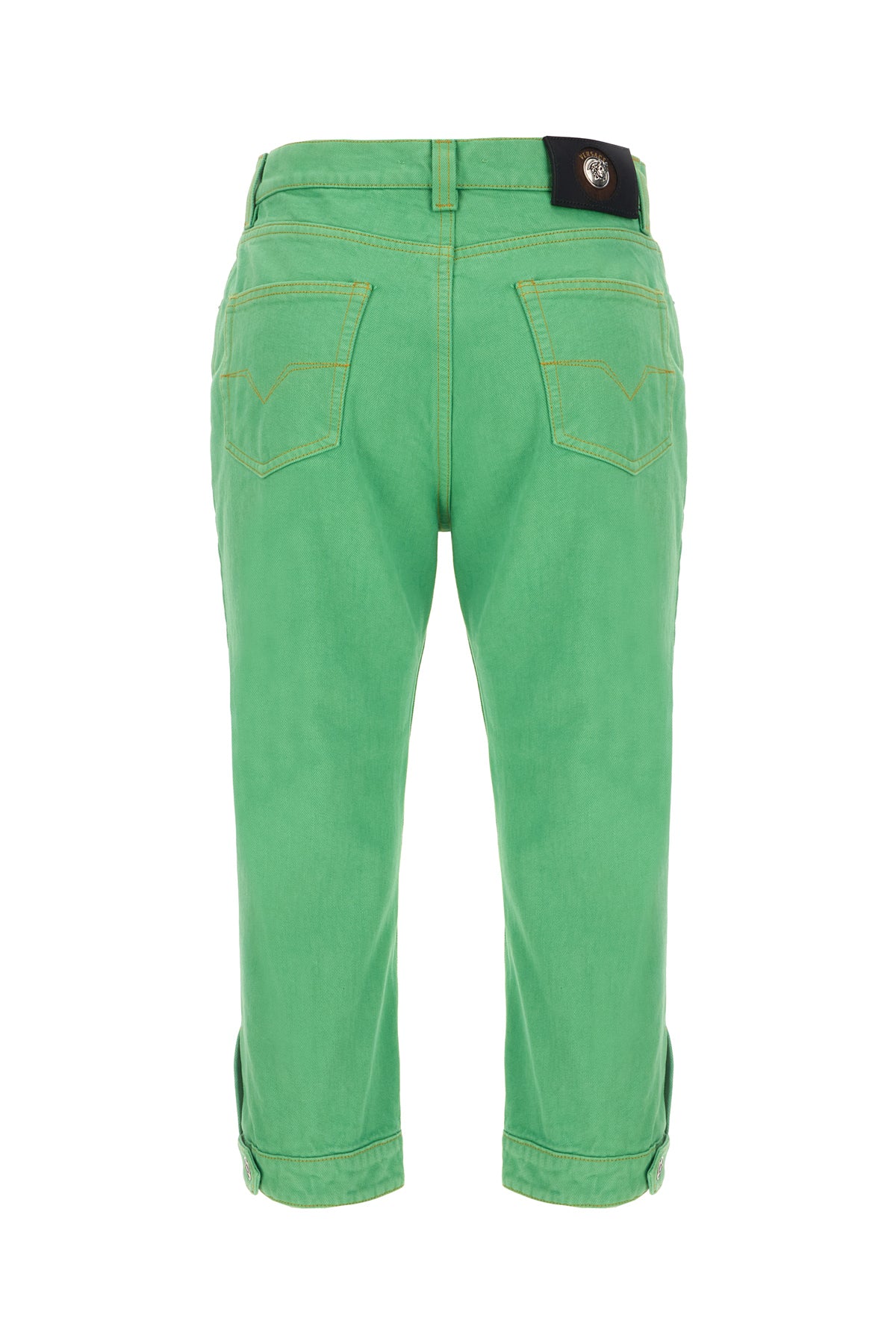Versace Jeans capri in denim verde, view 2