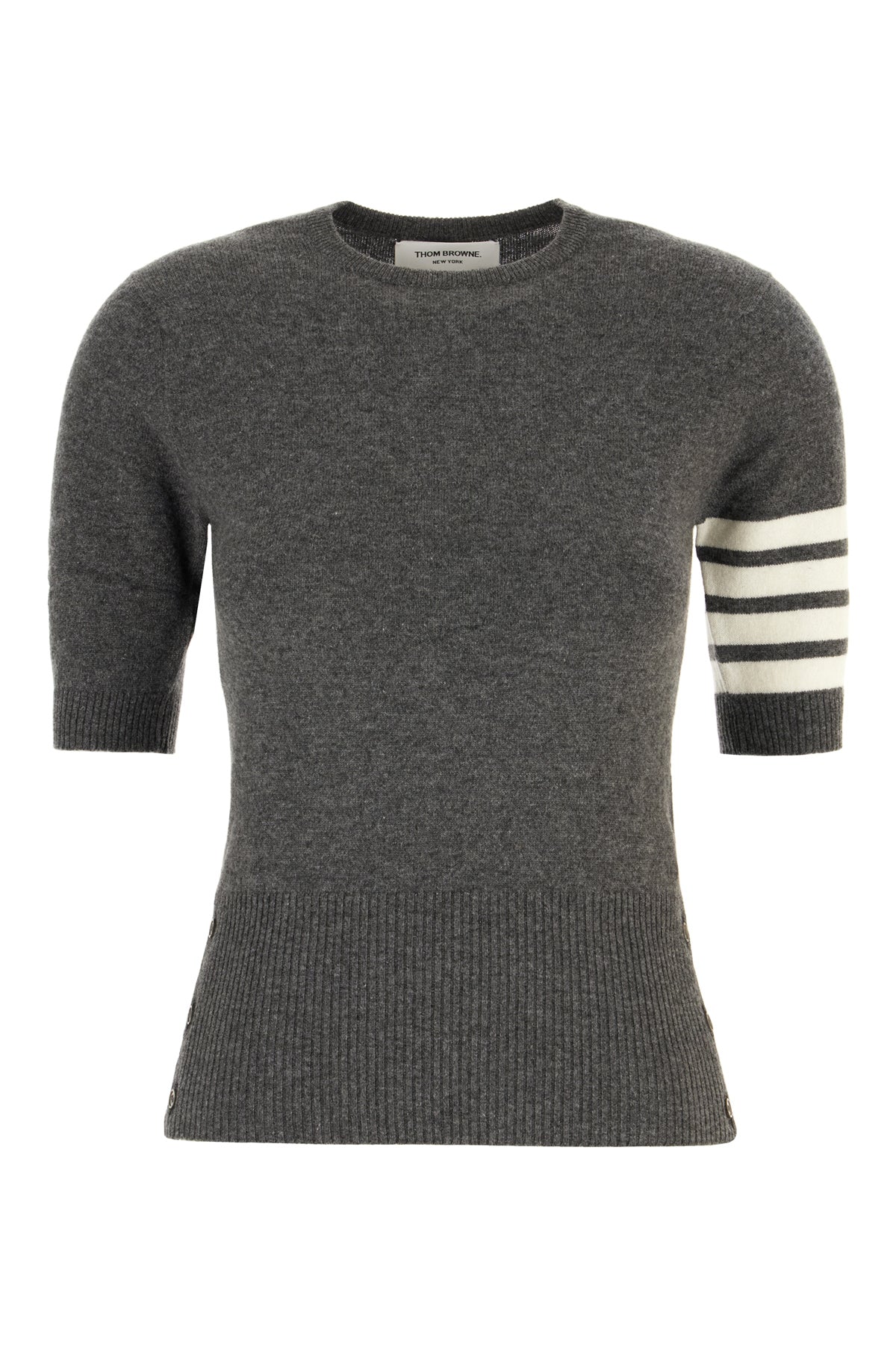 Thom Browne Maglione in misto lana grigia