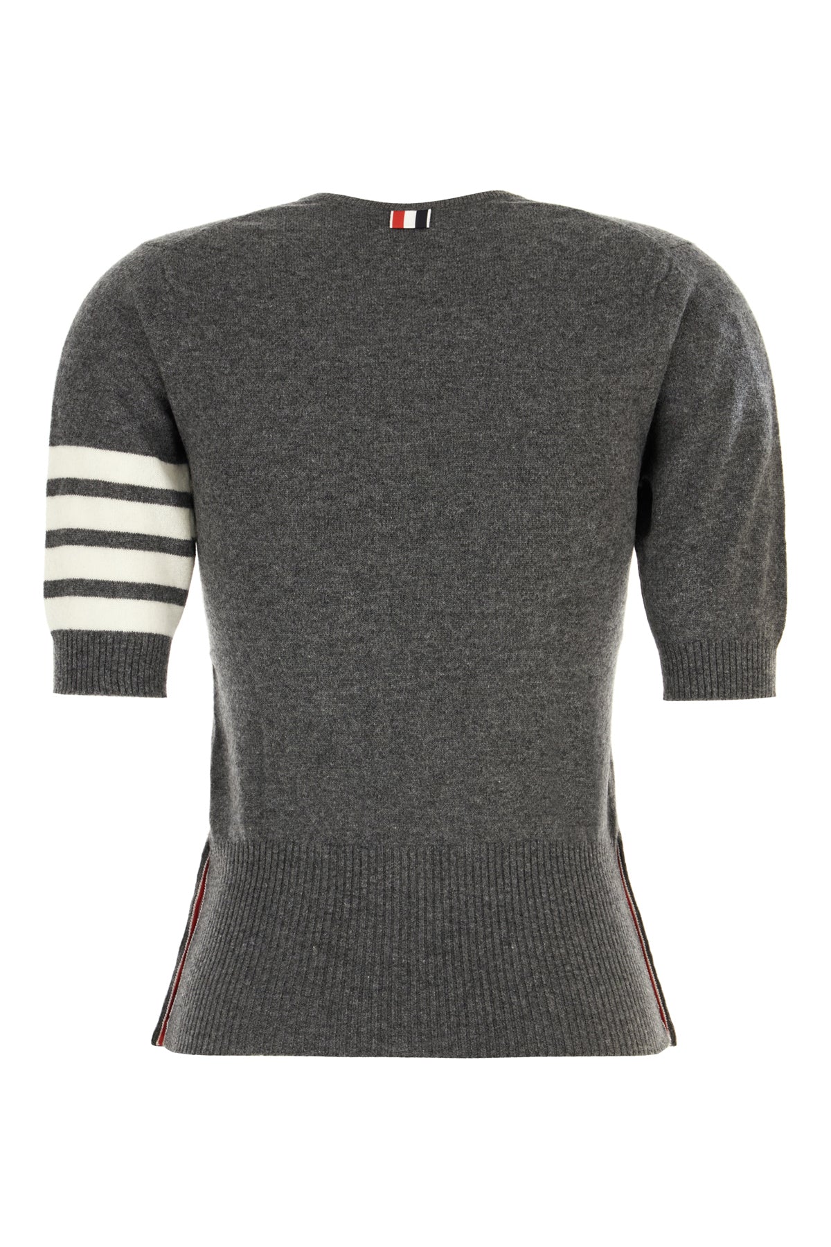 Thom Browne Maglione in misto lana grigia, view 2