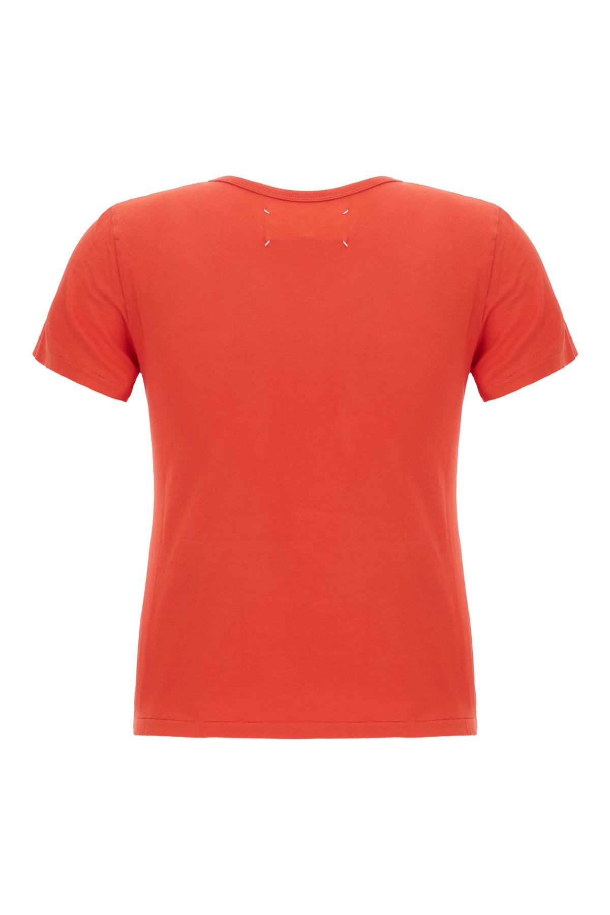 Maison Margiela T-shirt in cotone rosso, view 2