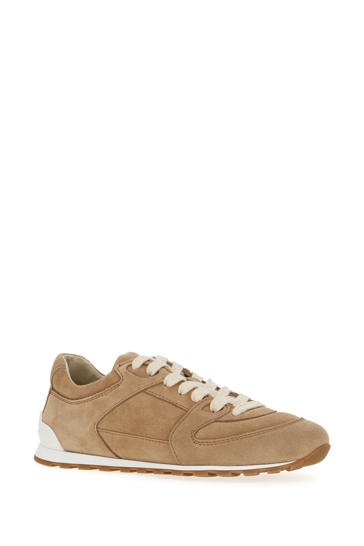 Brunello Cucinelli Sneakers in pelle scamosciata cammello, view 2