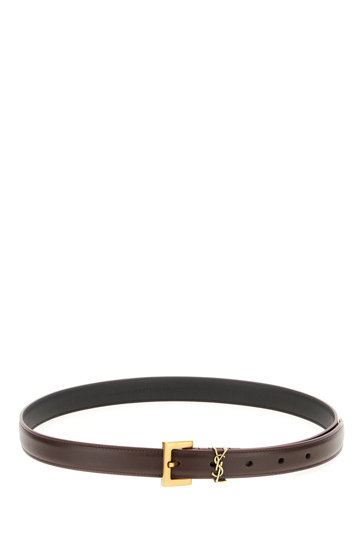 Saint Laurent Cintura in pelle testa di moro