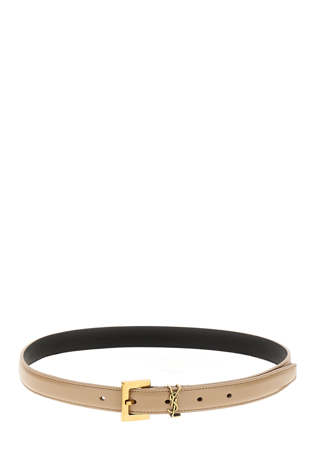 Saint Laurent Cintura in pelle cappuccino
