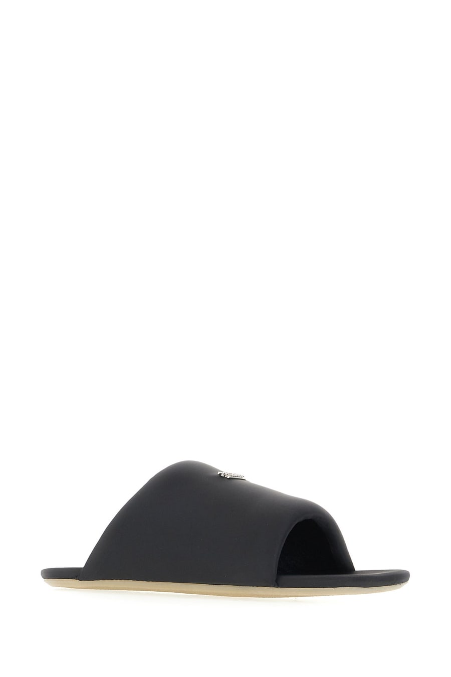MM6 Slippers in nylon nero, view 2