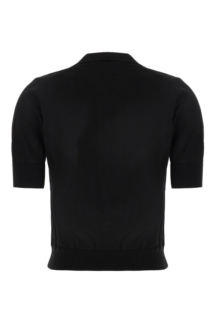 ALPHA STUDIO Polo in cotone nero, view 2