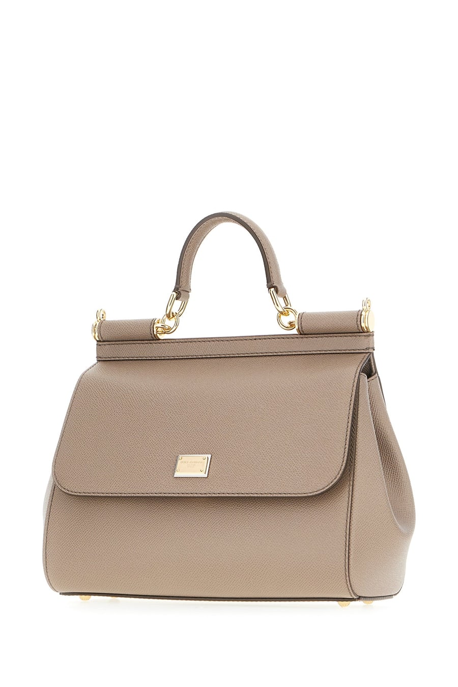 Dolce & Gabbana Borsa a mano Sicily grande in pelle grigio tortora, view 2