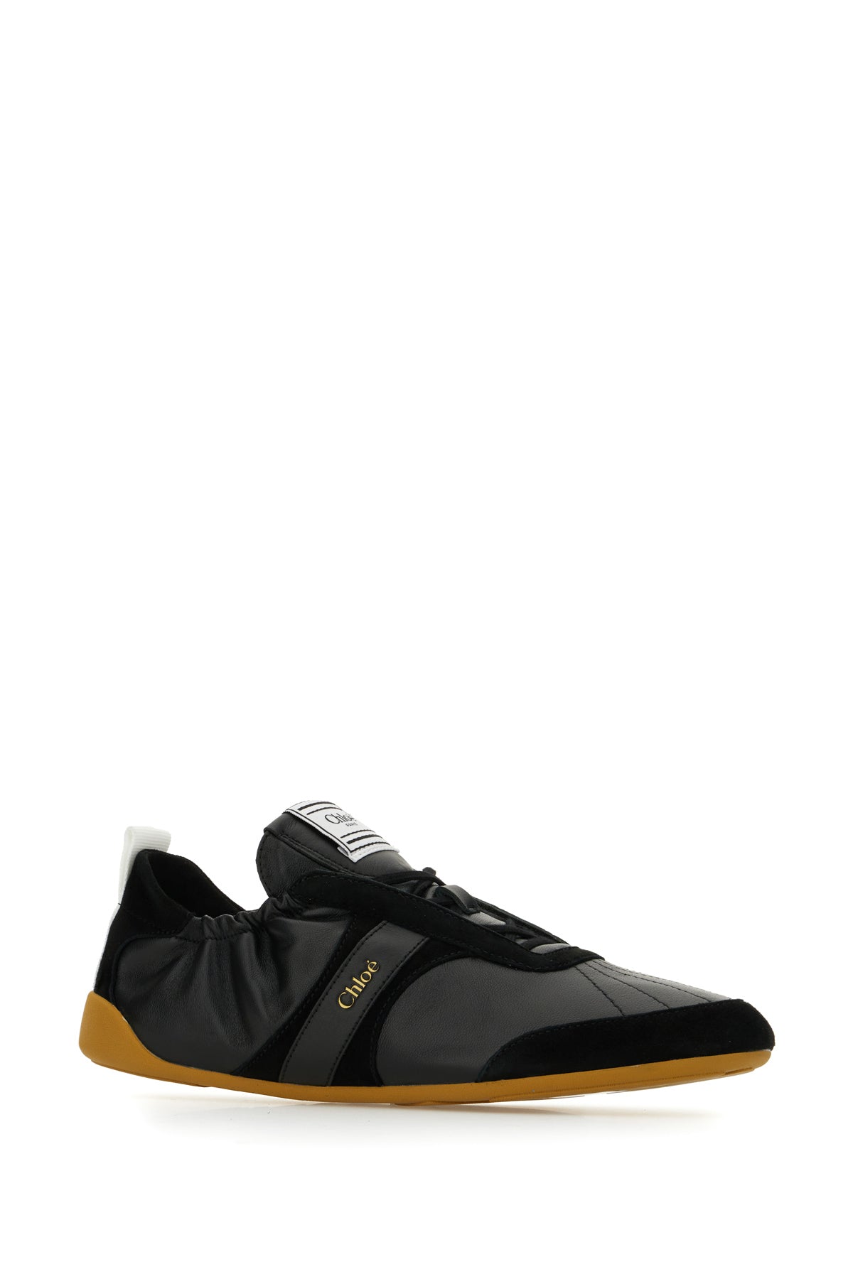 Chloé Sneakers Kick in pelle nera, view 2