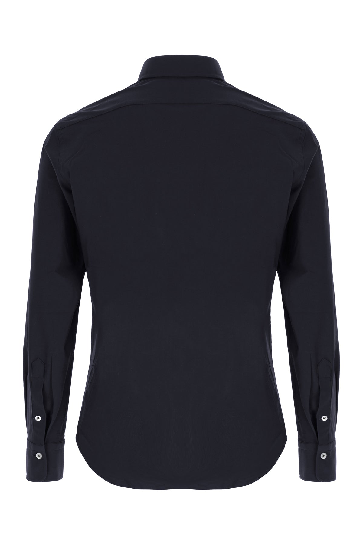 ALESSANDRO GHERARDI Camicia in nylon stretch blu notte, view 2