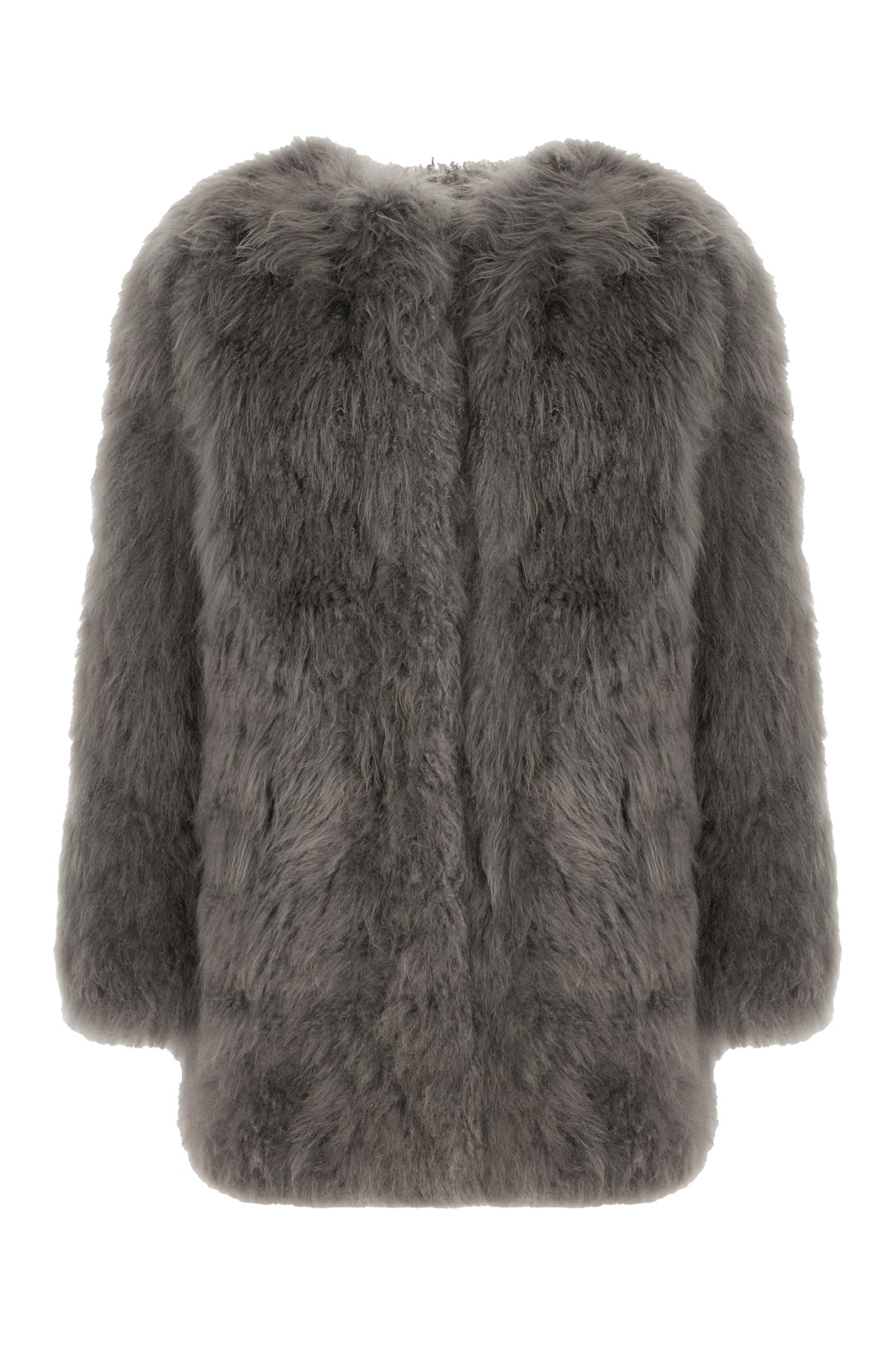 OLIVIA V Cappotto in montone grigio