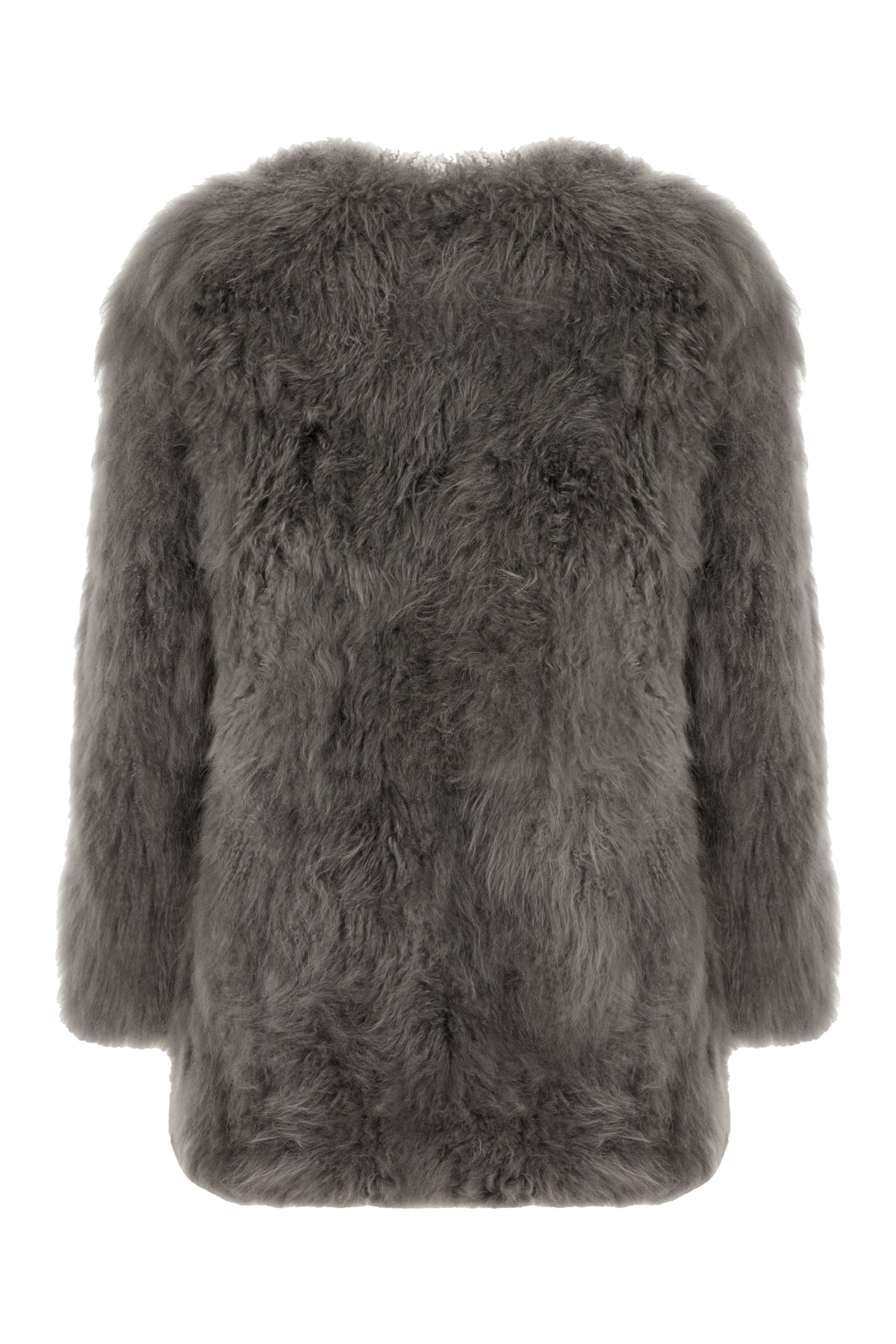 OLIVIA V Cappotto in montone grigio, view 2