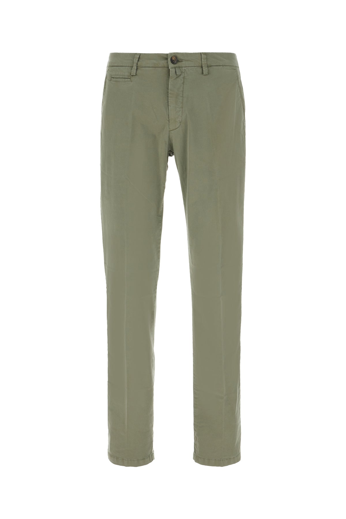 BRIGLIA Pantalone in cotone stretch verde salvia
