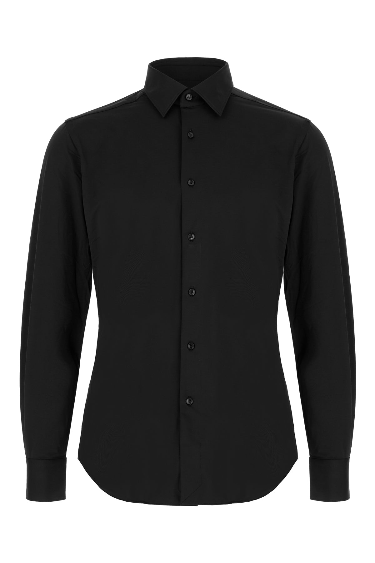 XACUS Camicia in nylon stretch nero