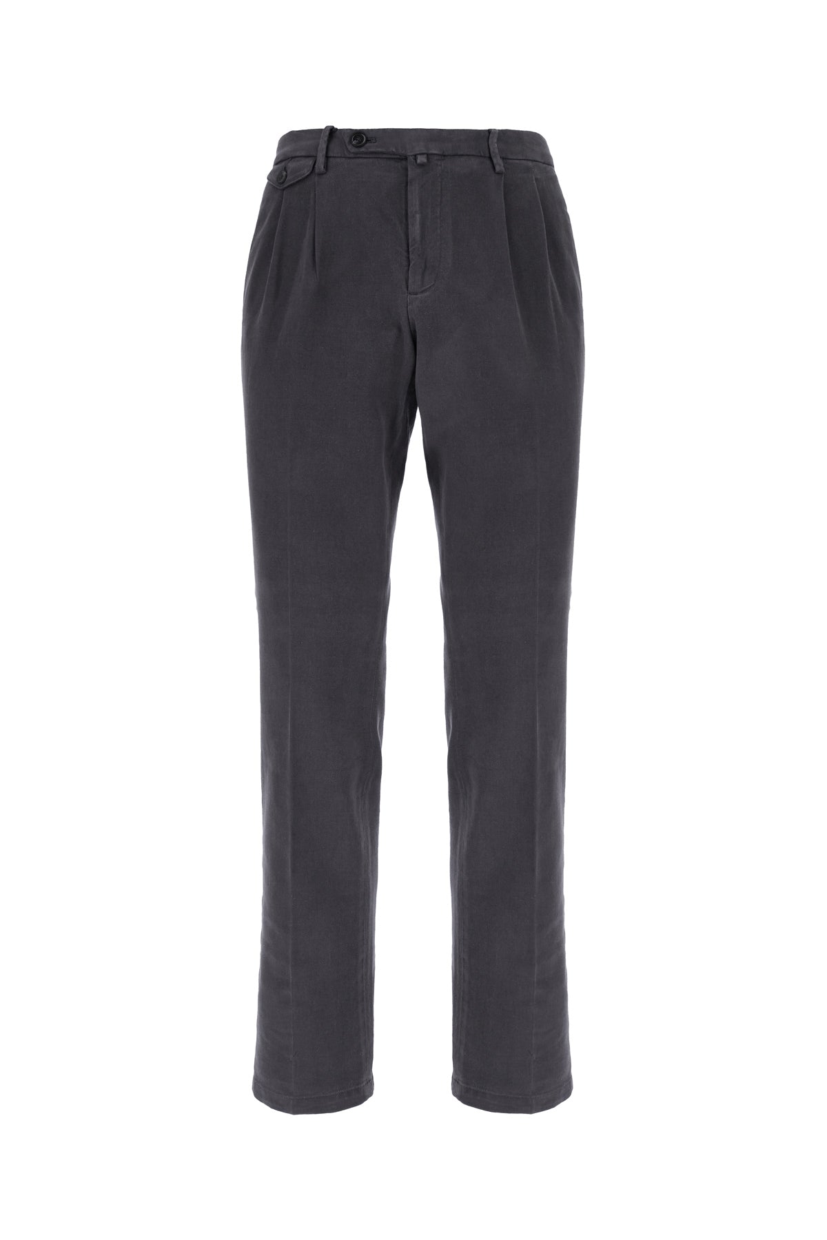 BRIGLIA Pantalone in misto lyocell stretch grigio scuro