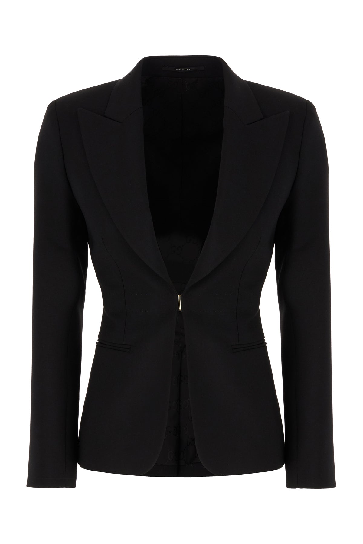 Gucci Giacca in misto lana stretch nera