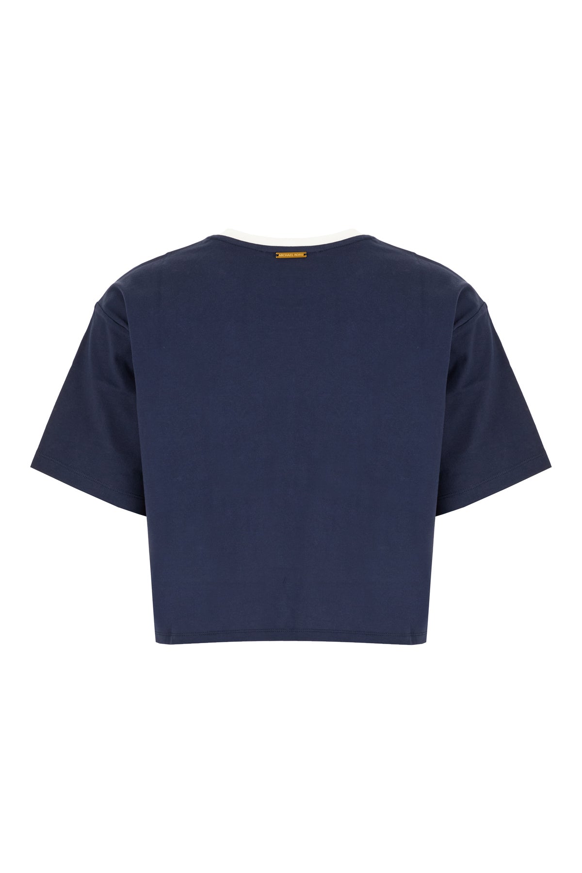 MICHAEL KORS T-shirt in cotone blu navy, view 2