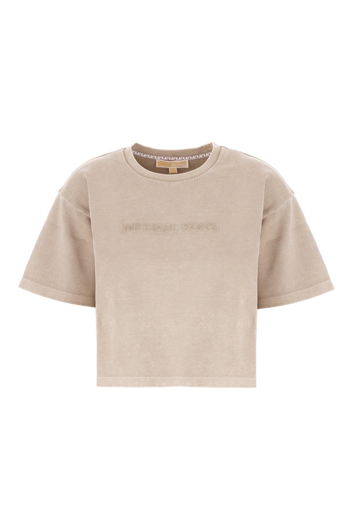 MICHAEL KORS T-shirt in misto cotone verde salvia