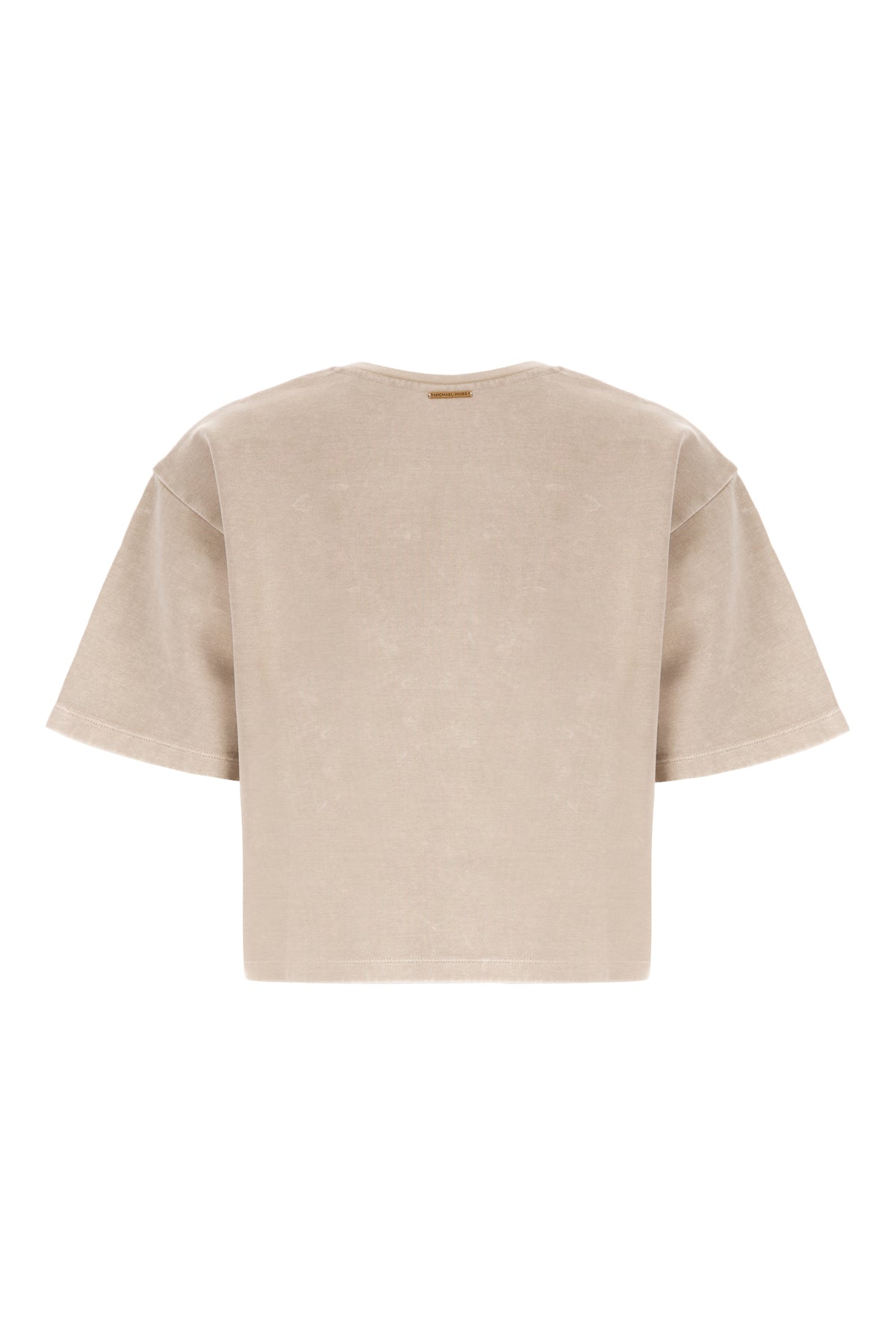 MICHAEL KORS T-shirt in misto cotone verde salvia, view 2