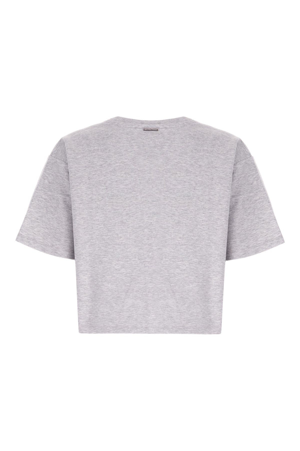MICHAEL KORS T-shirt in misto cotone grigio melangé, view 2