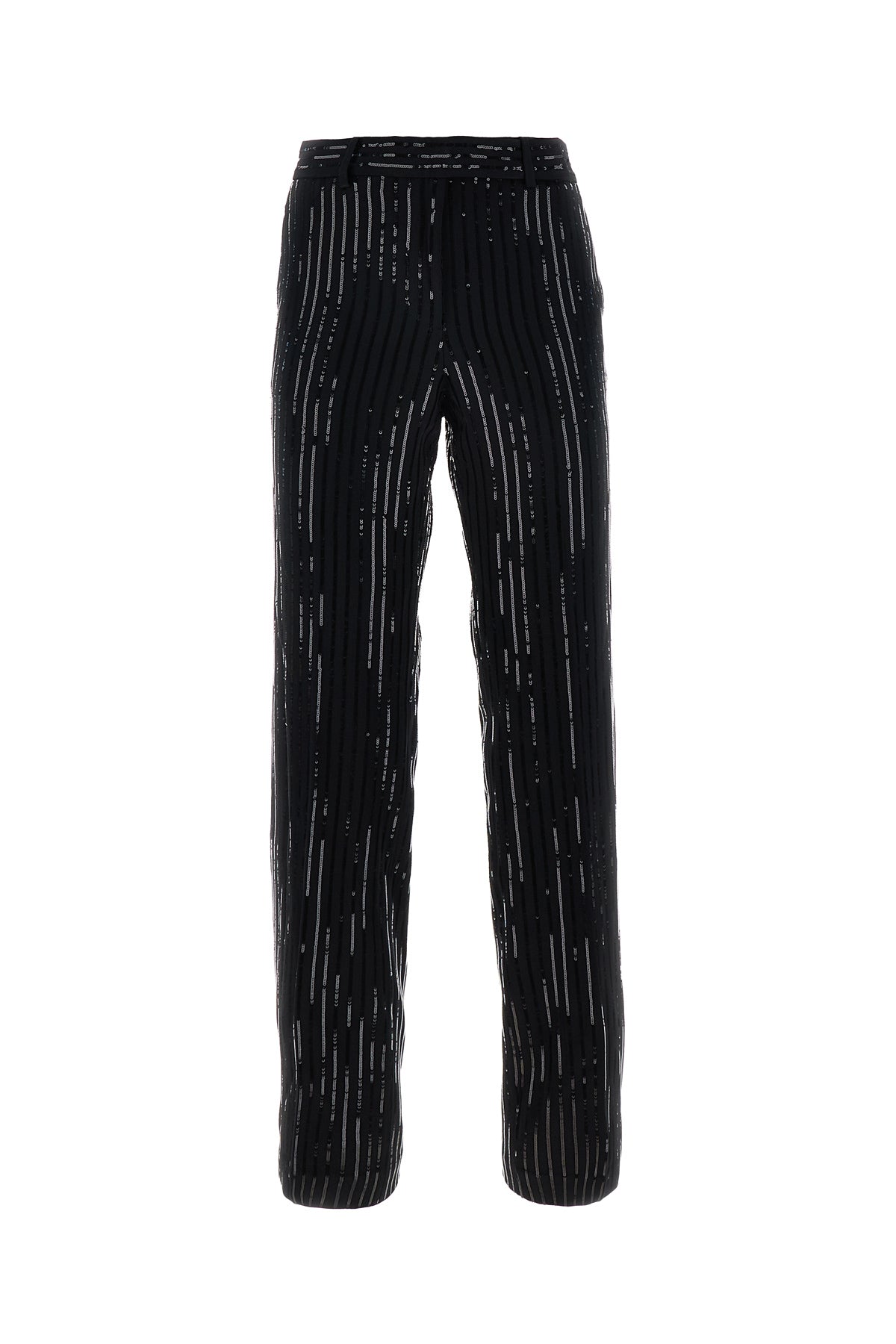 MICHAEL KORS Pantalone in misto triacetato nero