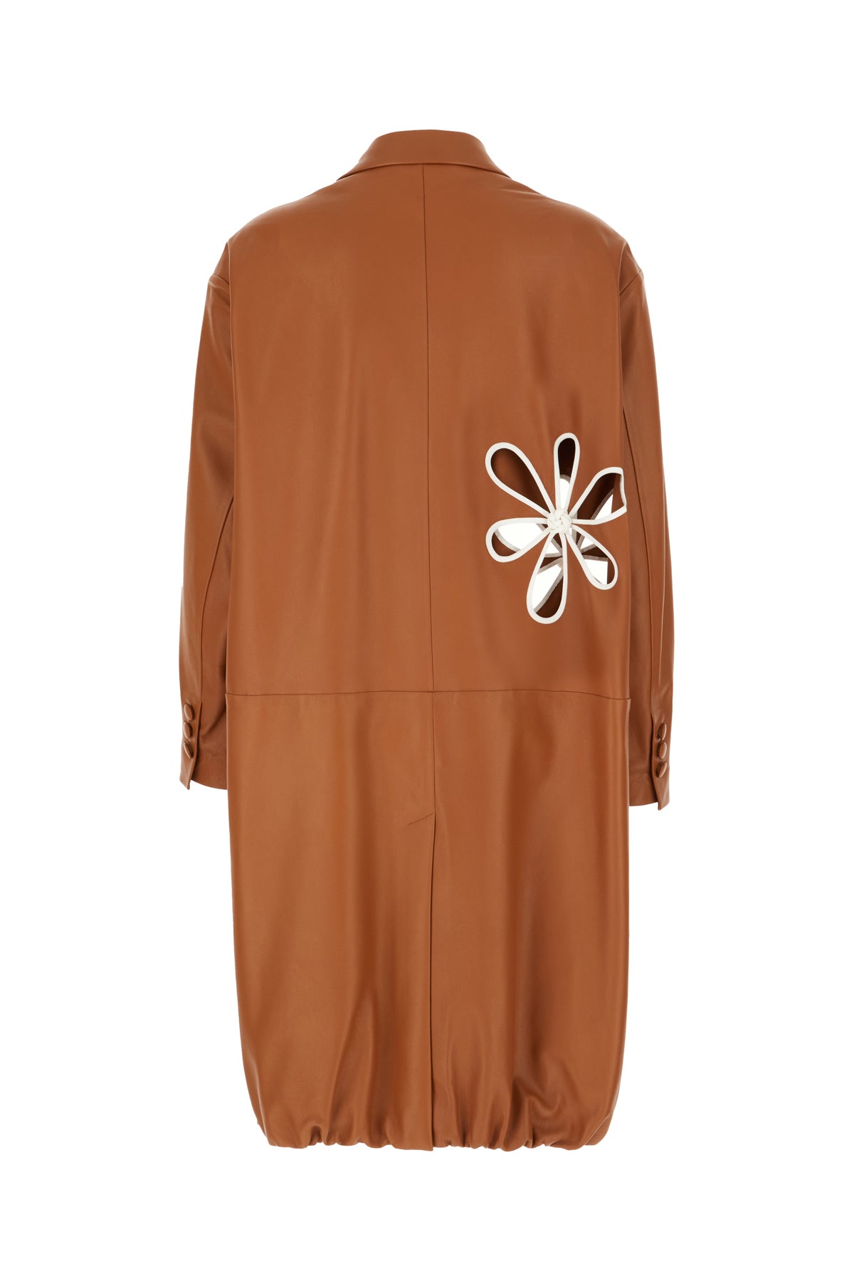 Fendi Cappotto in pelle caramello, view 2