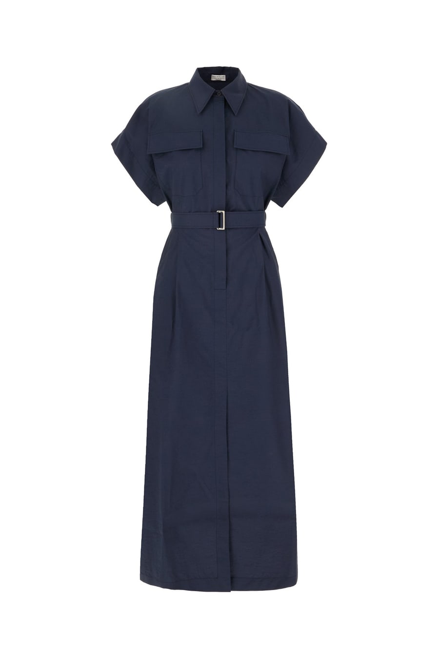 Brunello Cucinelli Abito in misto cotone blu