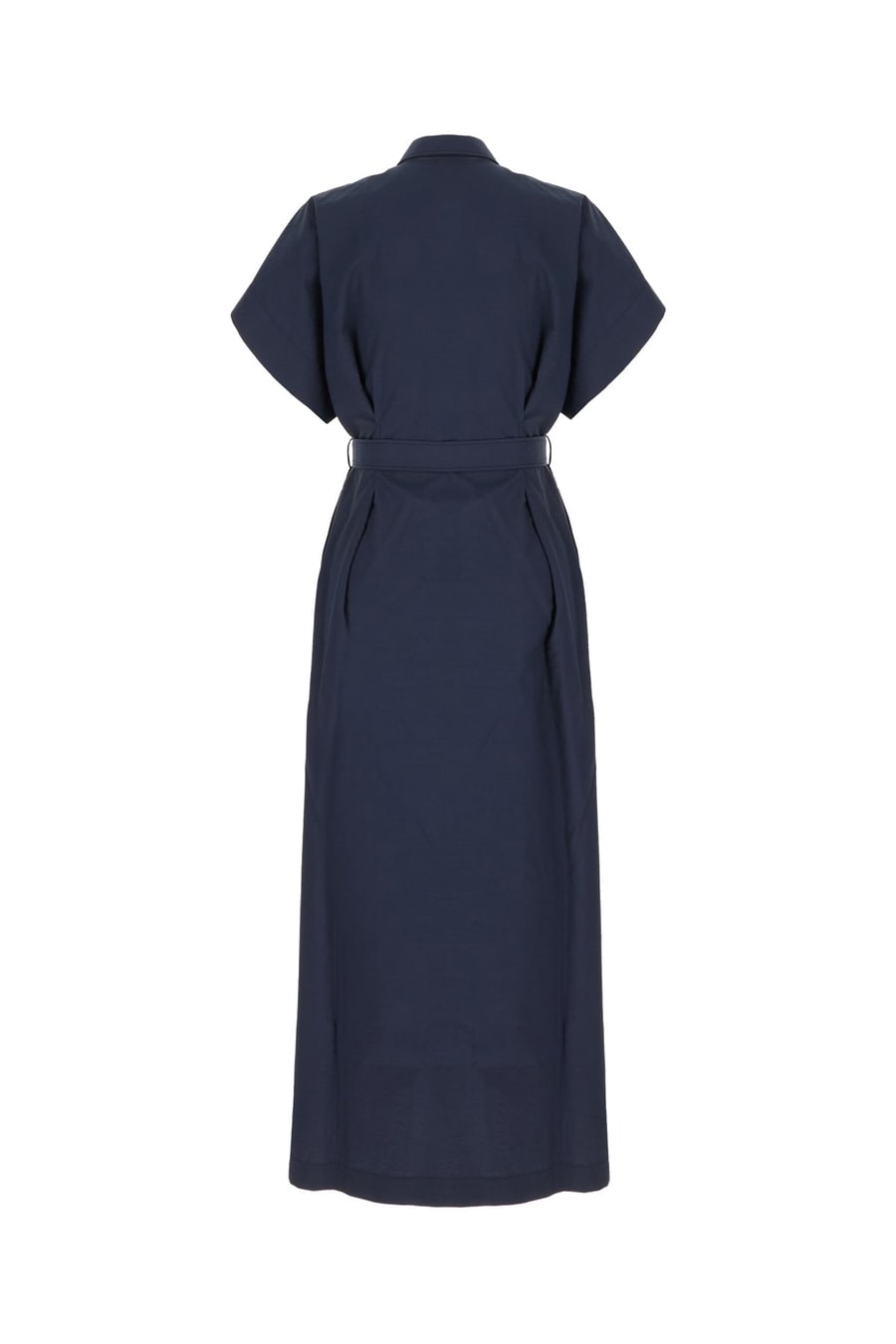 Brunello Cucinelli Abito in misto cotone blu, view 2