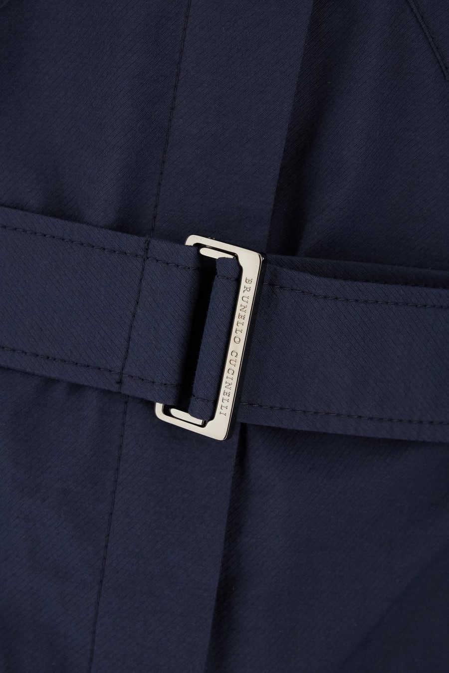 Brunello Cucinelli Abito in misto cotone blu, view 3