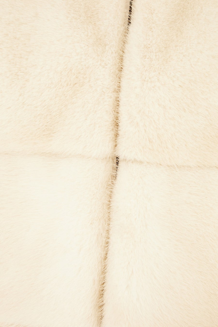 MOORER Piumino crema in nylon e visone, view 3